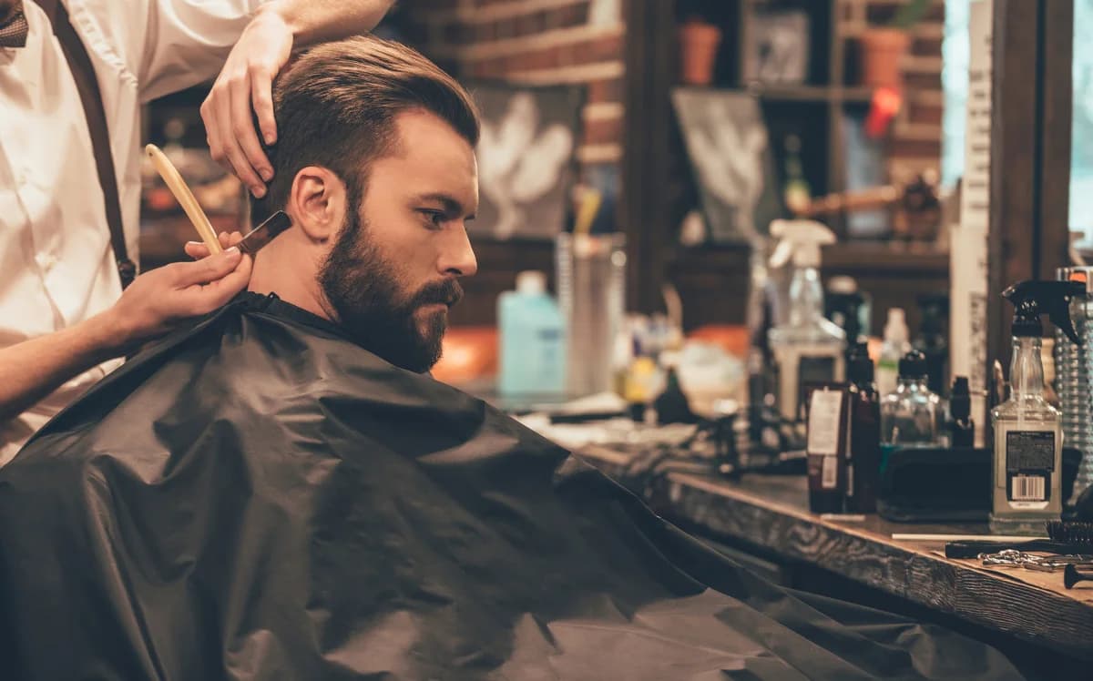 A barber at work